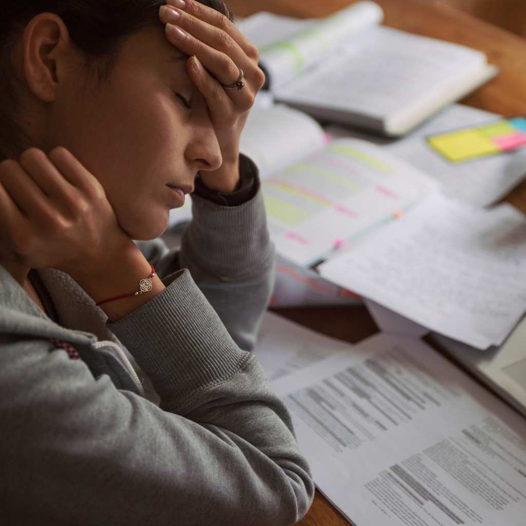 Women suffering from burnout